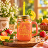 Kleeyo Coral Laughing Life 450 ml Glass Mason Jar