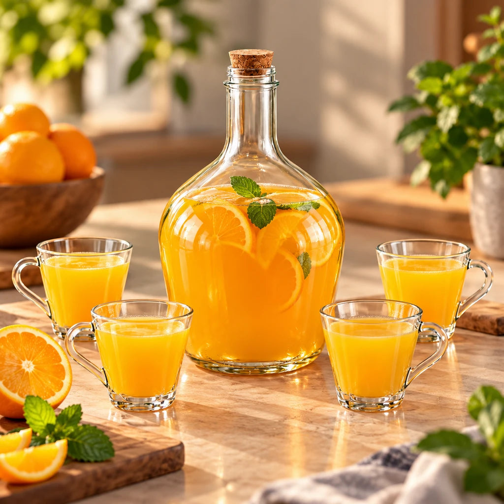 Danny Home 5-Piece Glass Juice Jar Set