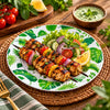 Blaze Greenery Printed Melamine Flat Plate - 8 & 10 Inch