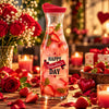 Kleeyo Red Valentine Ribbon Glass Bottle, 800 ml