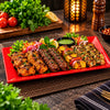 Blaze Mac 14-Inch Melamine Rectangular Platter - Red, Yellow & Black