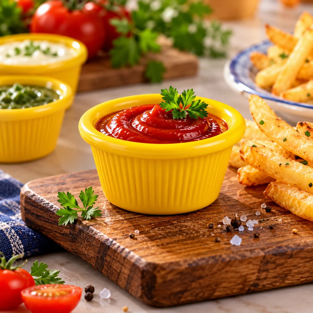 Dixie 3-Inch Melamine Ramekin - Red, Yellow & Black