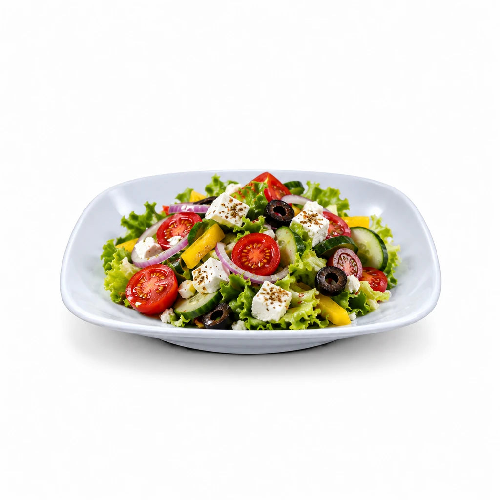 Blaze Elite White Melamine Flat Rounded-Square Plate - 7 & 10 Inch