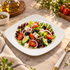 Blaze Sigma White Melamine Rounded-Square Flat Plate - 8 & 10 Inch