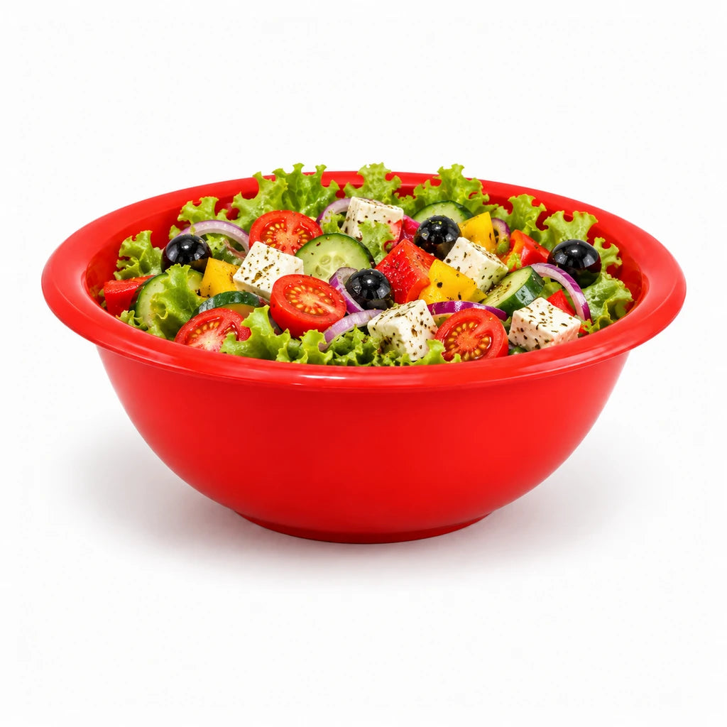 Blaze 9-Inch Melamine Serving Bowl - Red, Yellow & Black