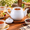 Forte B.K Oasis Sharing Teapot in White Ceramic, 1 Litre