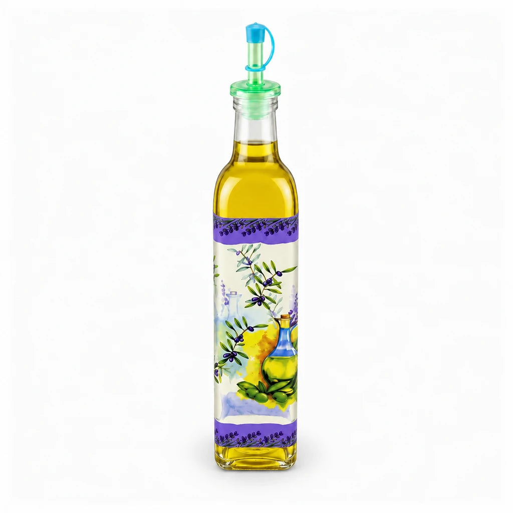 Kleeyo Olive & Lavender Glass Pouring Bottle, 500 ml
