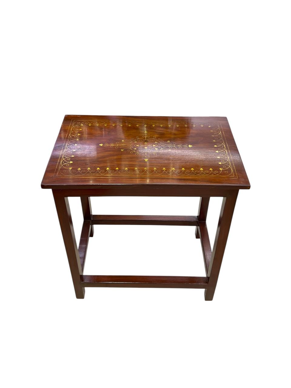 Sheesham Copper Design Table Set of 3 pcs
