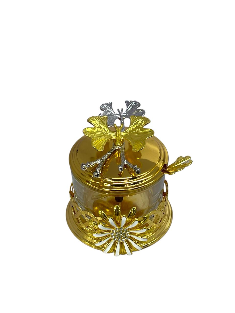 Fancy Butterfly Sugar Pot (Golden)