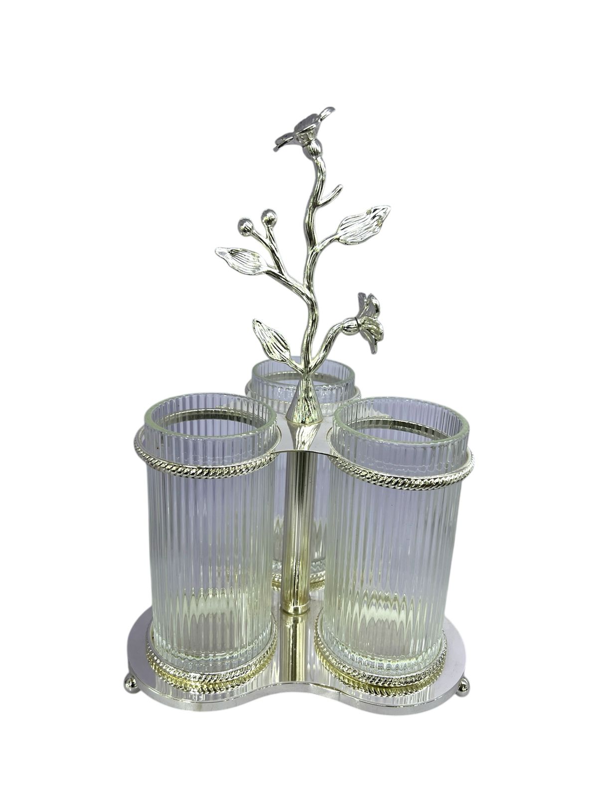 Fancy Three Portions Spoons Holder Bright