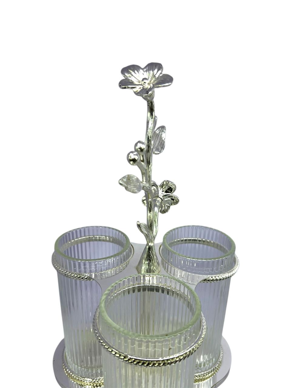 Fancy Three Portions Spoons Holder Bright