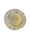 12" Round Golden Plastic Charger Plate (0749)