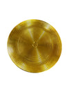 12" Round Golden Plastic Charger Plate (F-636)