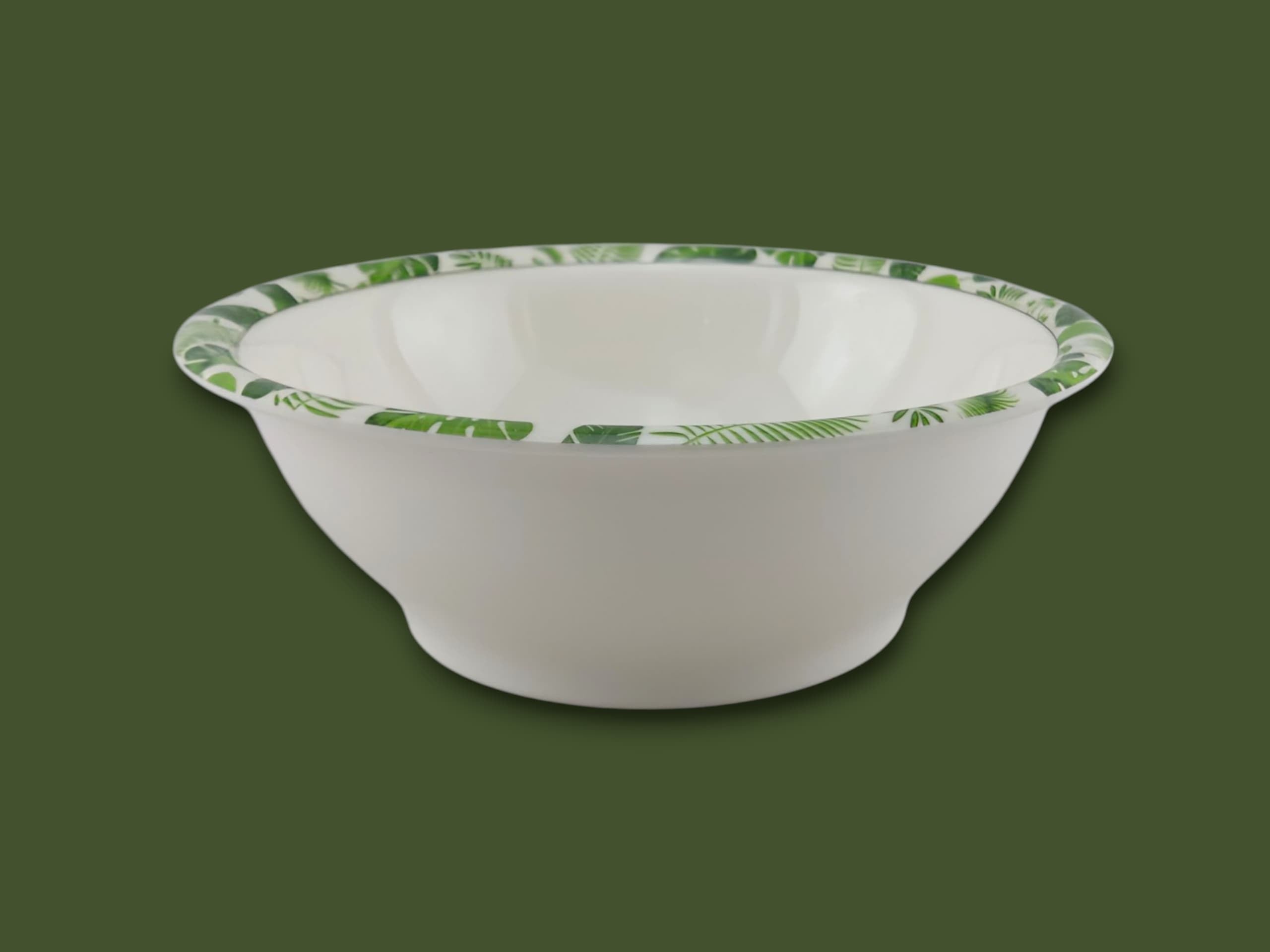 Blaze Greenery Melamine Serving Bowl 9" (With Lid)
