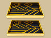 Angela 2-Piece Glass Rectangular Serving Tray Set