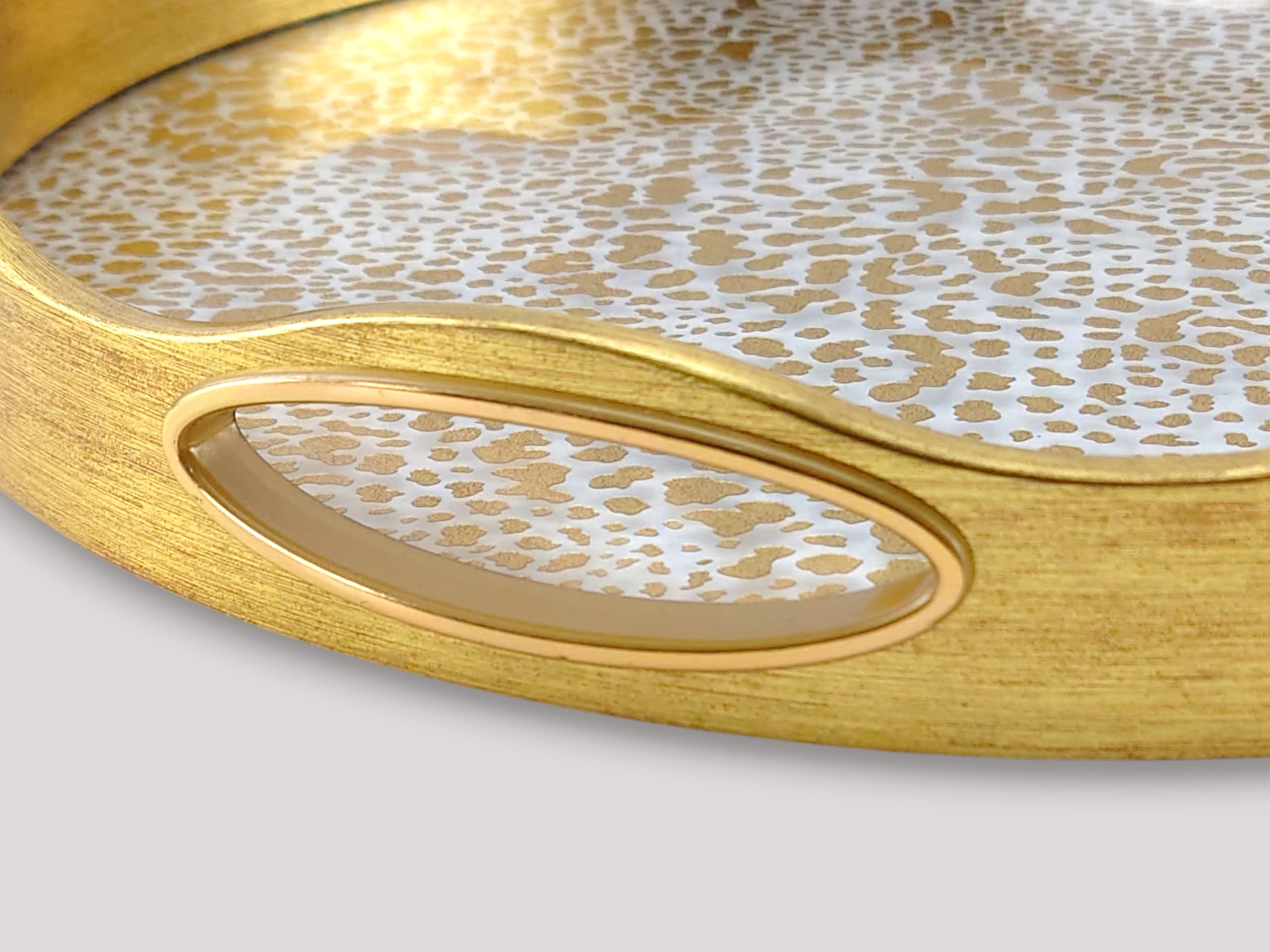 Angela 2-Piece Glass Round Serving Tray Set