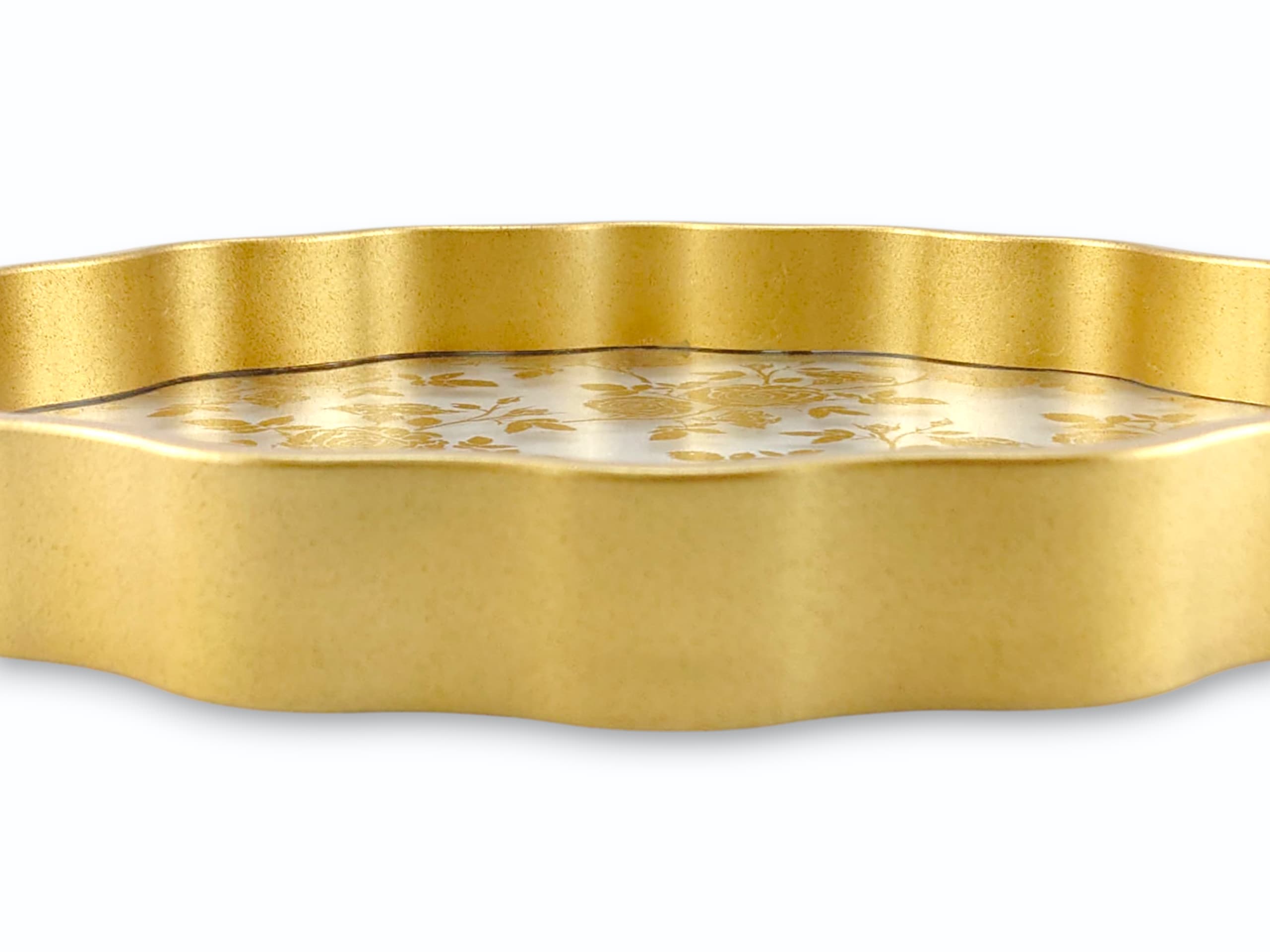 Angela 2-Piece Glass Round Serving Tray Set
