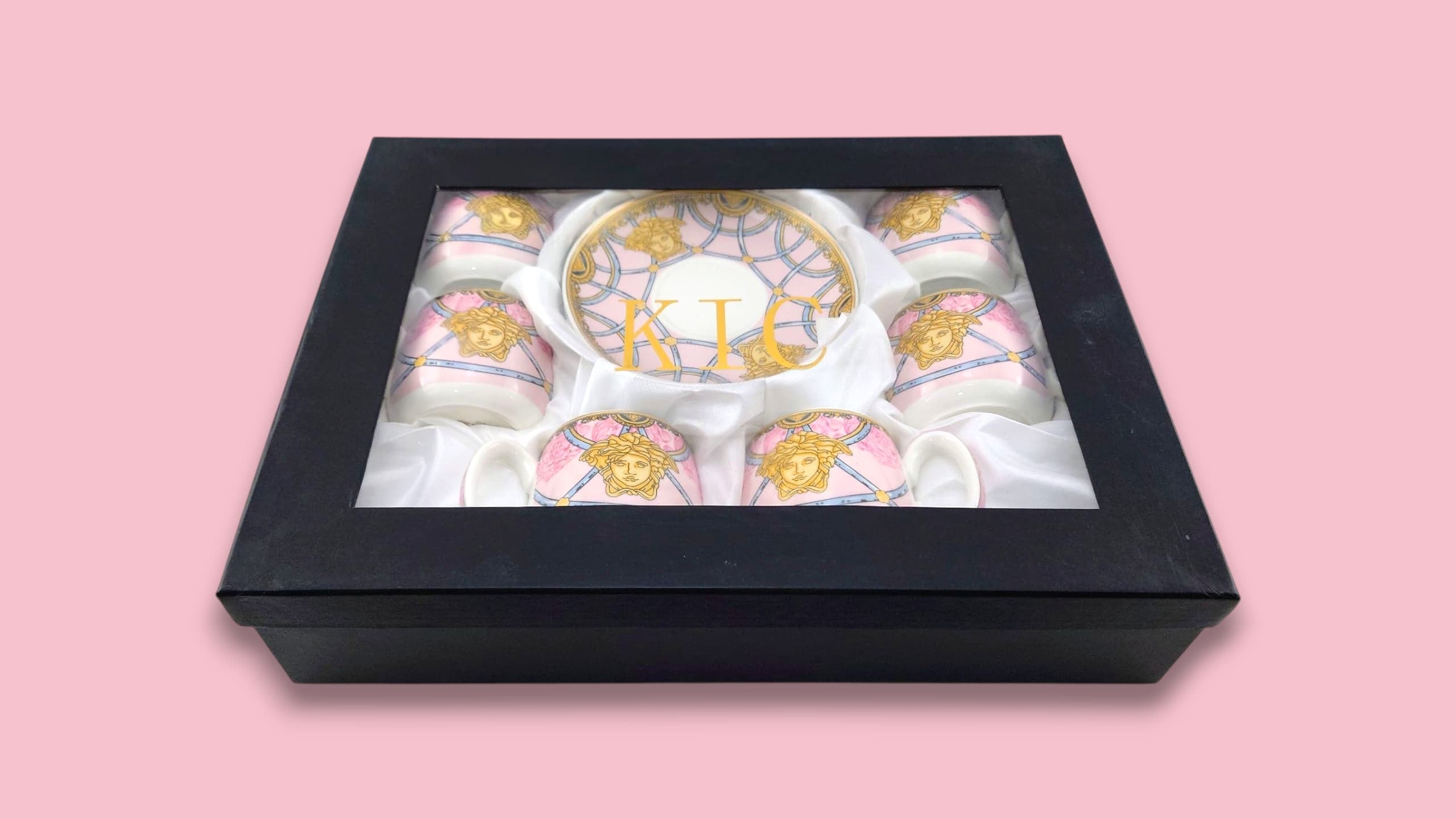 Versace 6-Piece Cup & Saucer Set With Gift Box