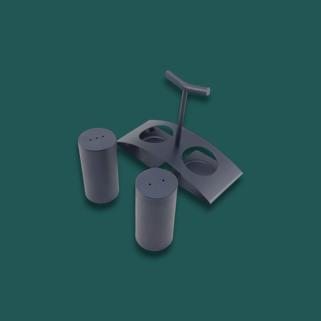 Shengya Stainless Steel Salt & Pepper Set Black (B6343)