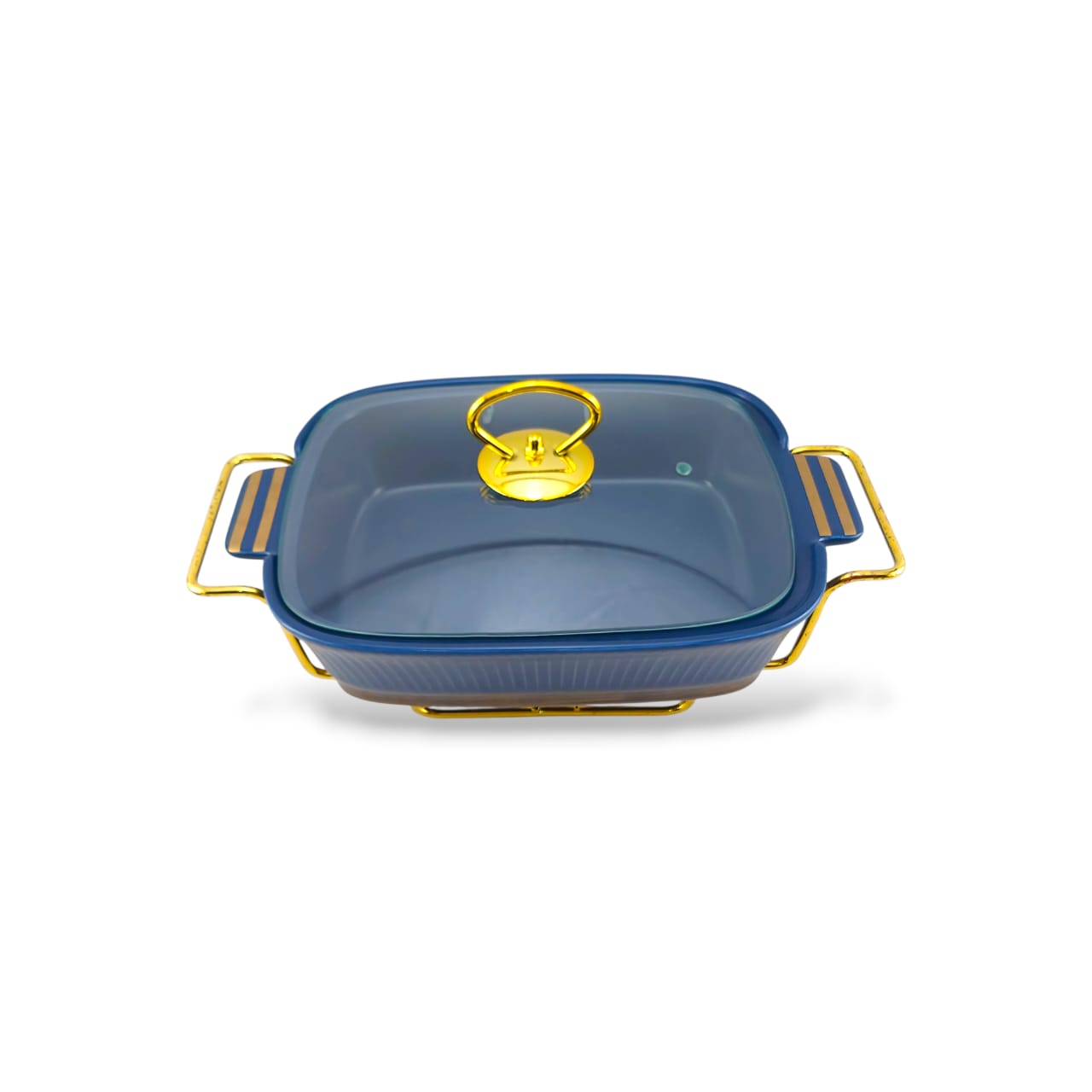 UK Parliament Rectangular Food Warmer With Golden Stand