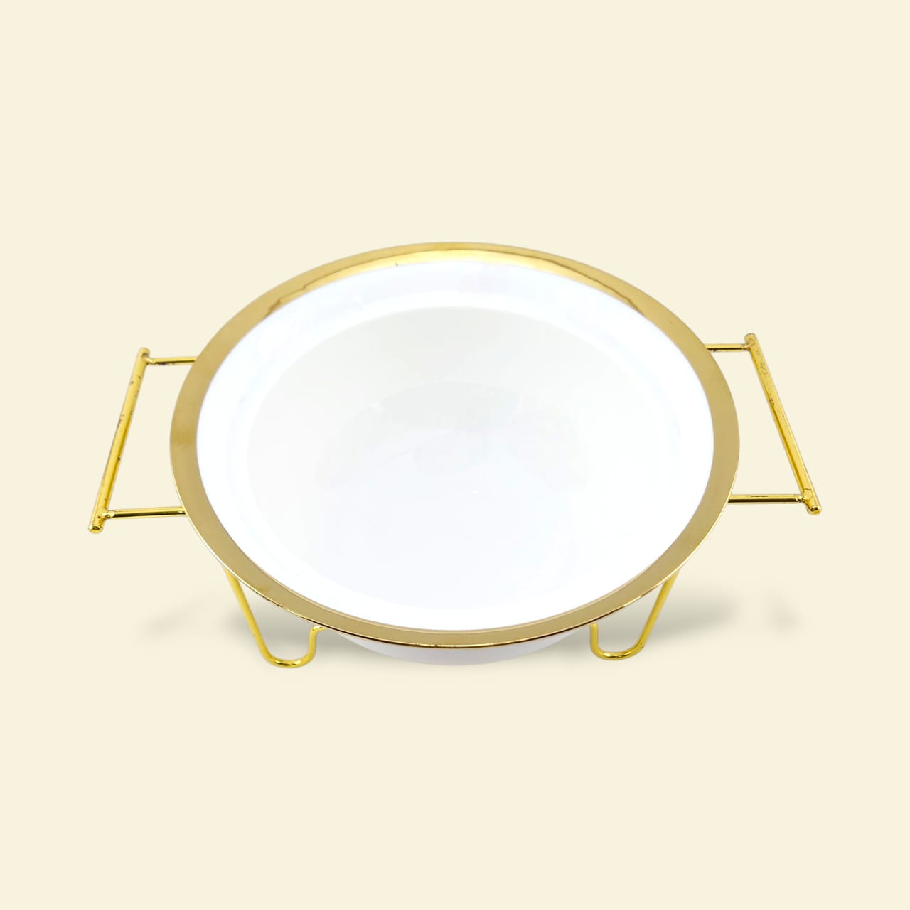 S/W Flame Donga White With Golden Stand 10"