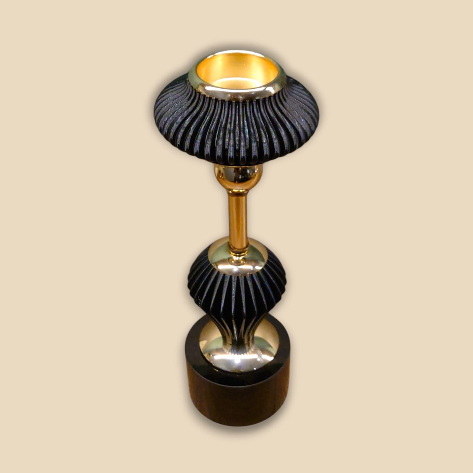 Aroma Black Candle Stands Set of 3-Pieces