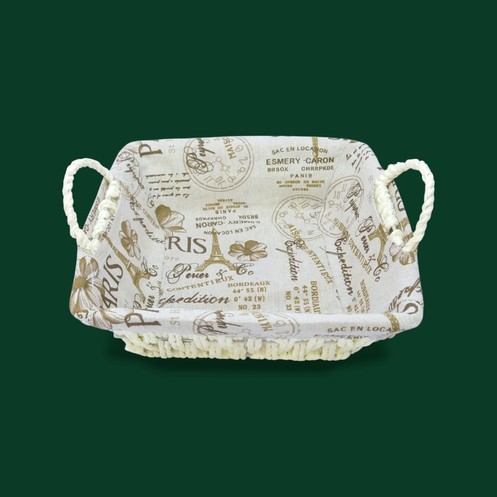 Prime Square Bread Basket With Fabric
