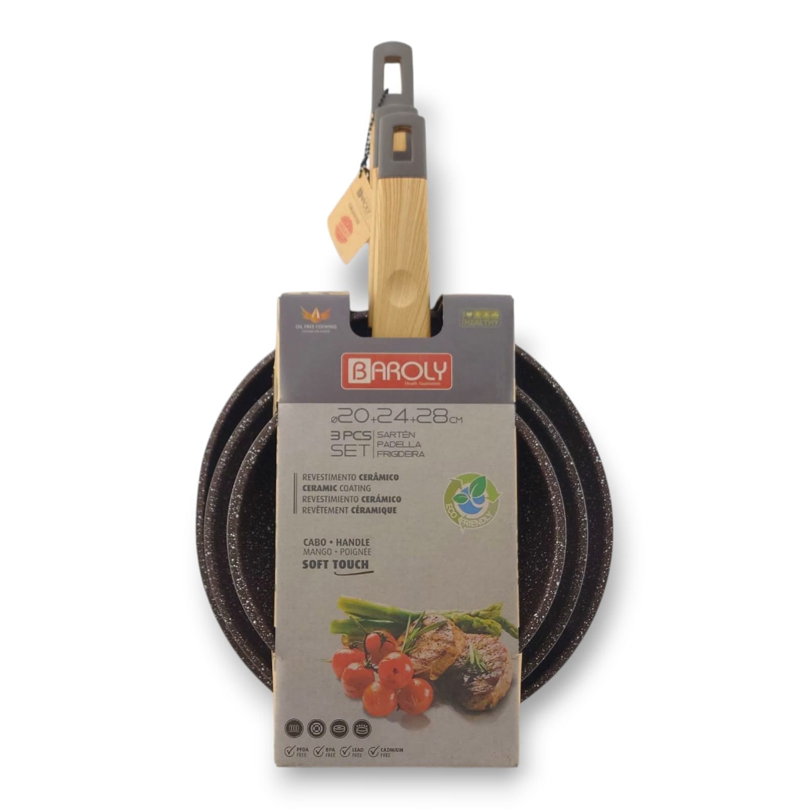 Baroly Non-Stick Frying Pan Brown