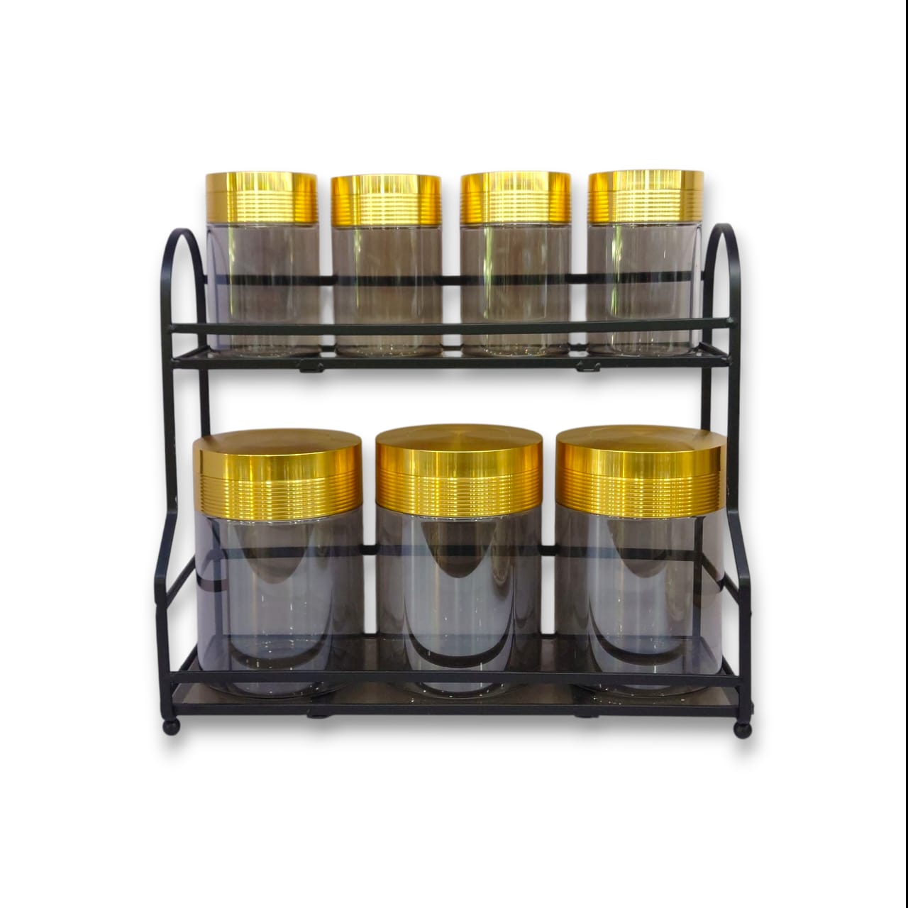7-Piece Glass Spice Jar Set Transparent