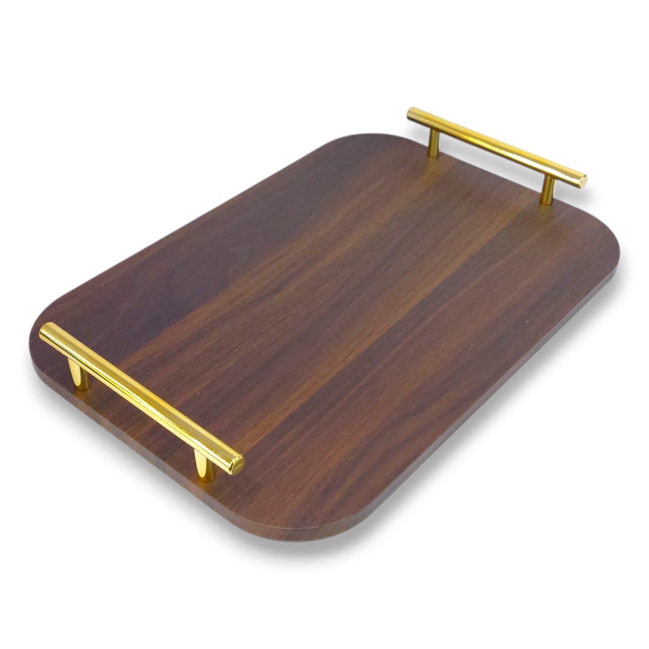 2-Piece Rectangular Wooden Tray Set