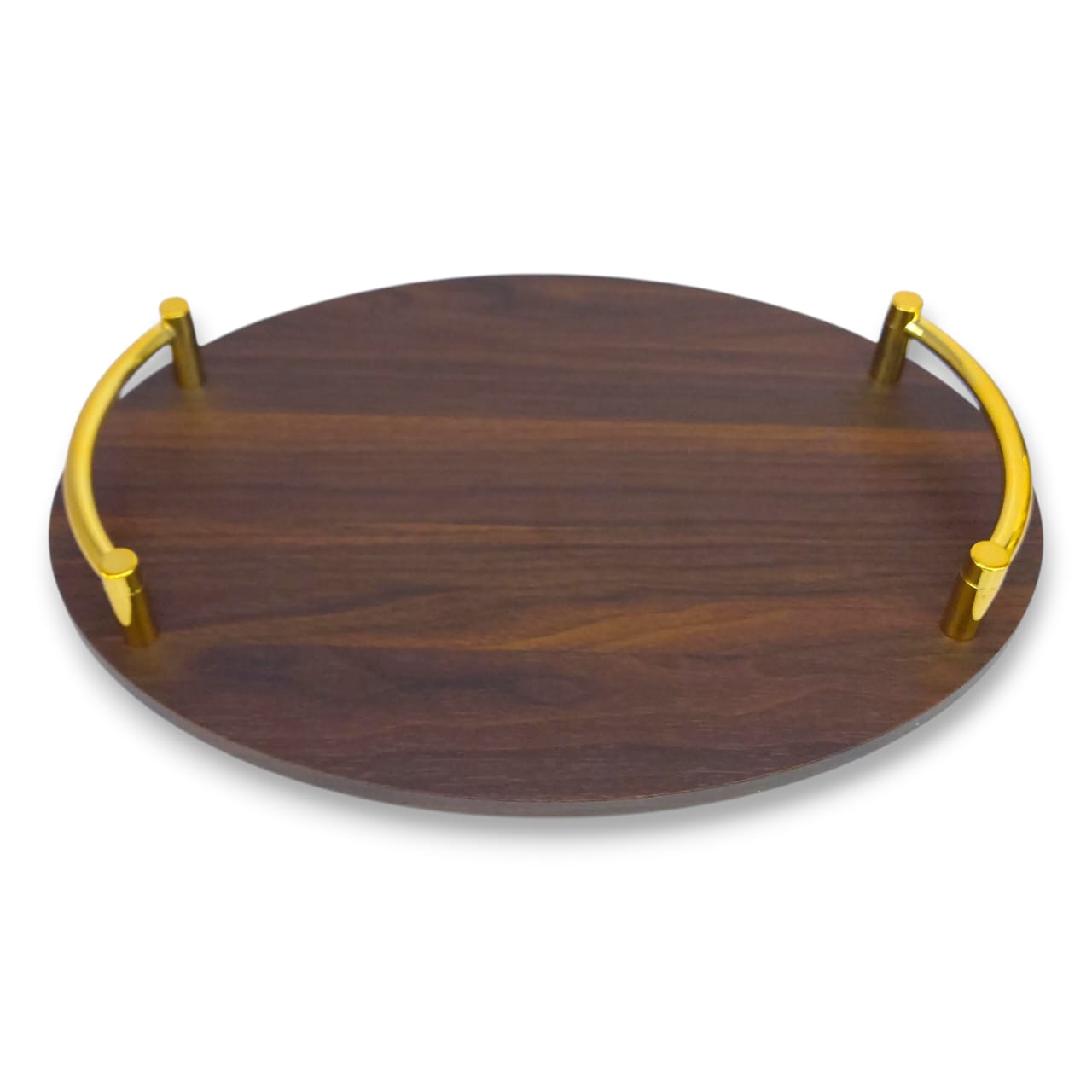 2-Piece Oval Wooden Tray Set