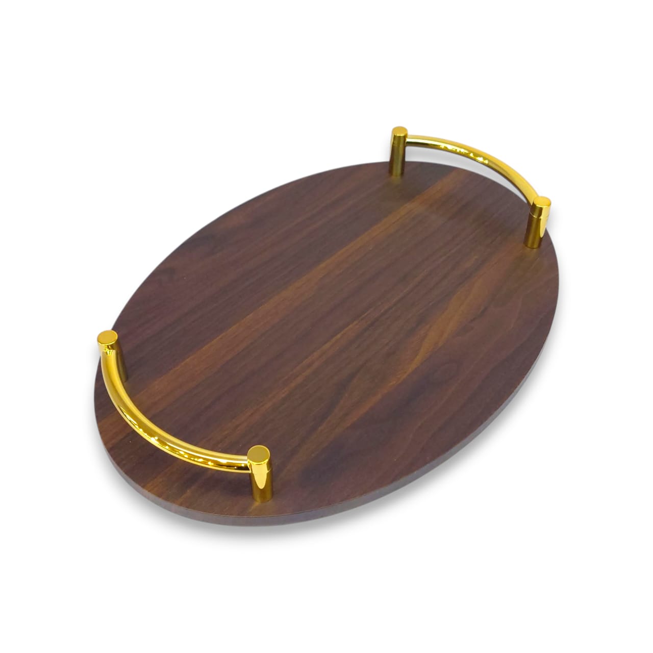 2-Piece Oval Wooden Tray Set