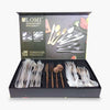 Alomi 24-Piece Stainless Steel Cutlery Set Rose Gold