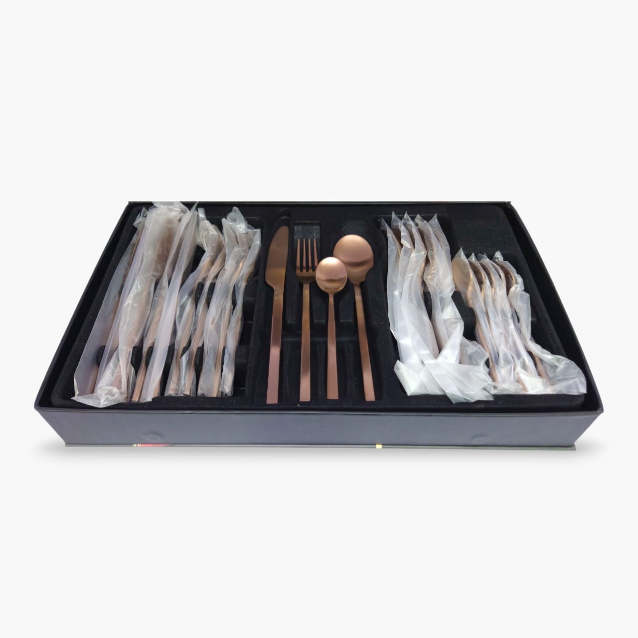 24-Piece Alomi Stainless Steel Cutlery Set Rose Gold
