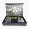Alomi 24-Piece Stainless Steel Cutlery Set Black & Golden