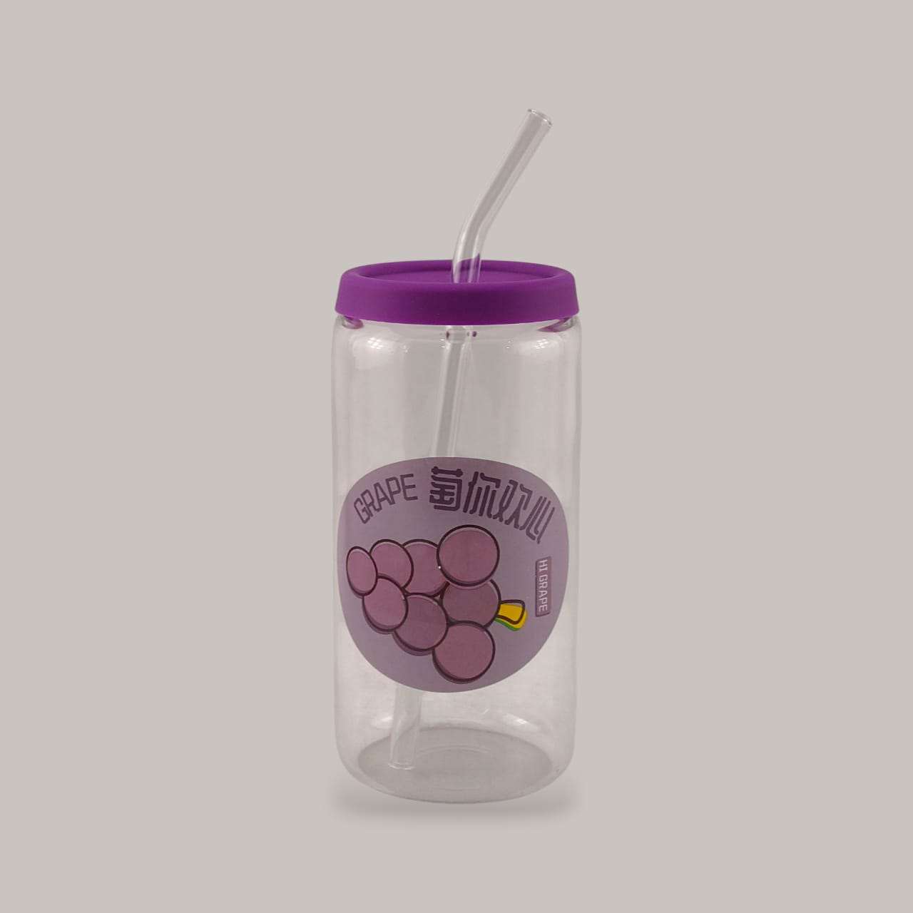 Glass Mason Drink Jar With Silicon Lid 310 ML