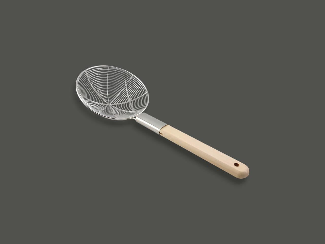 Master Fry Strainer With Wood Handle