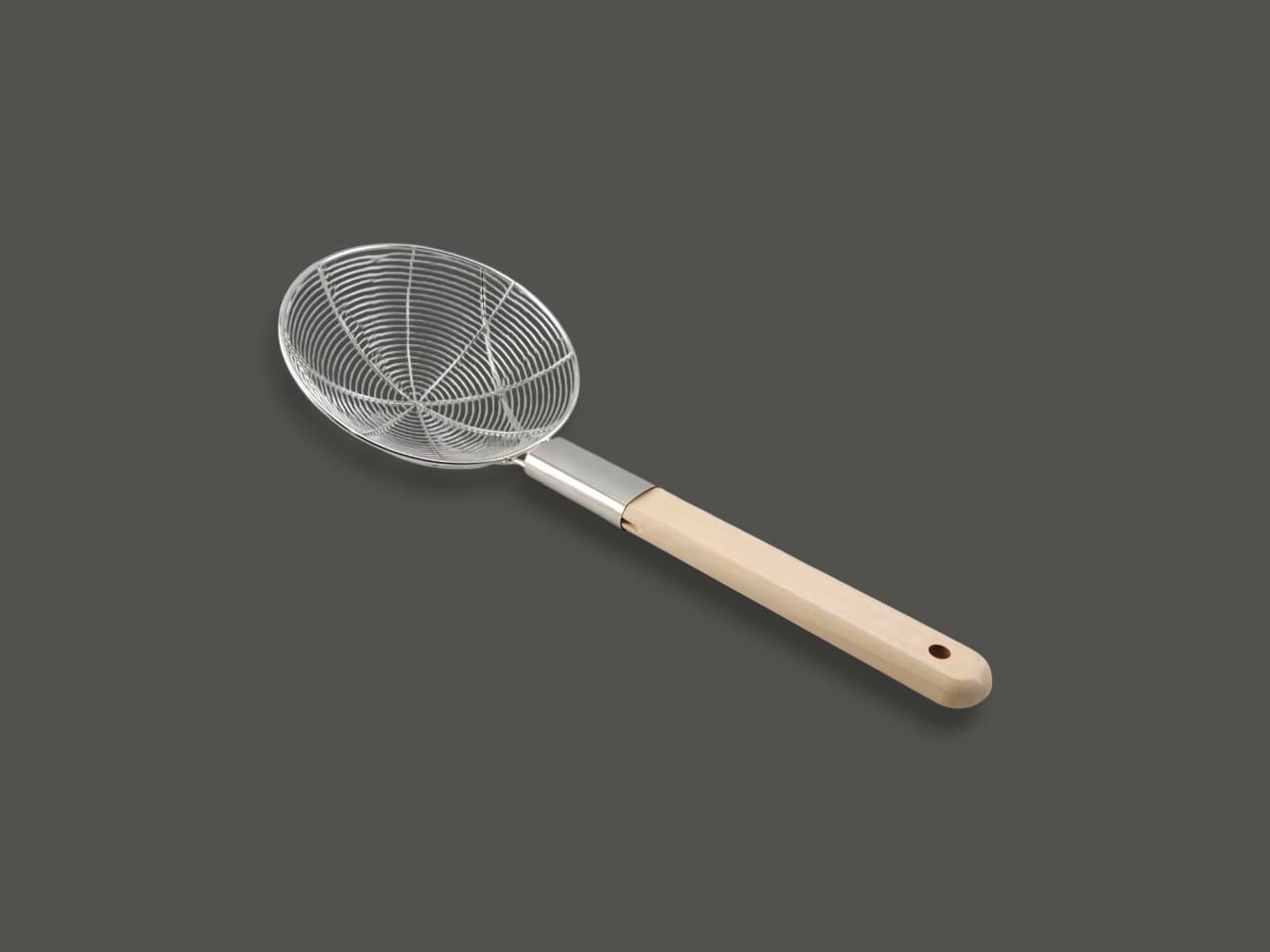 Master Fry Strainer With Wood Handle