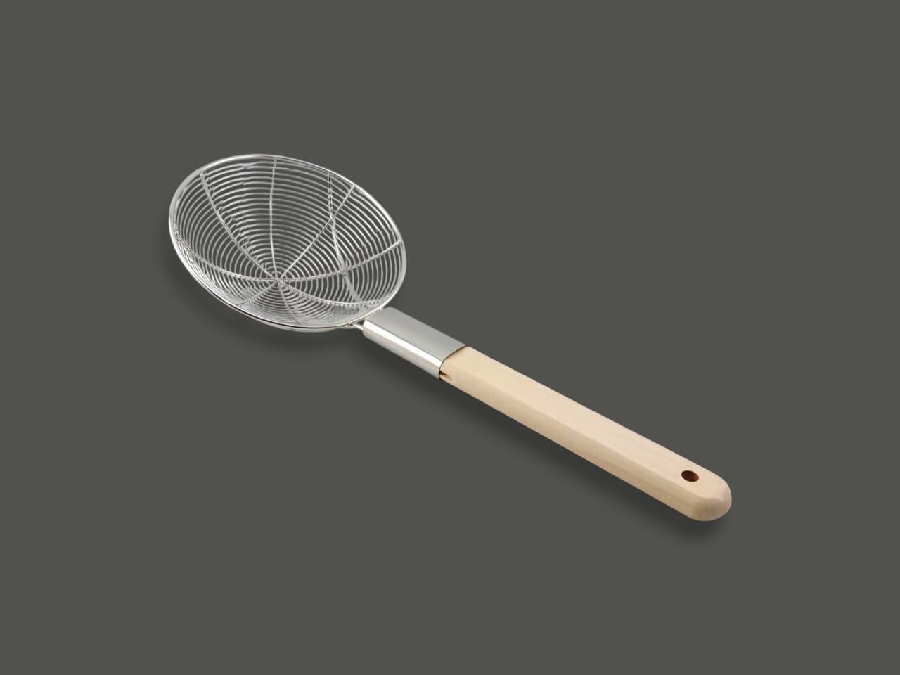 Master Fry Strainer With Wood Handle