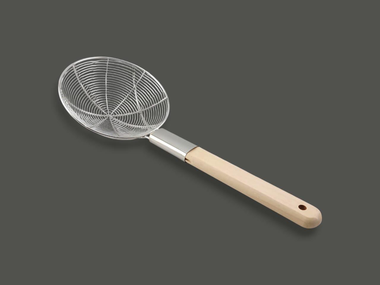 Master Fry Strainer With Wood Handle