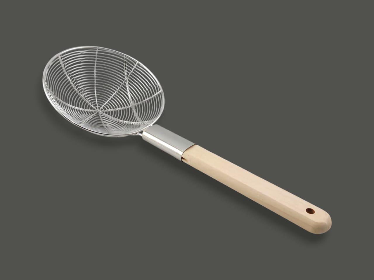 Master Fry Strainer With Wood Handle