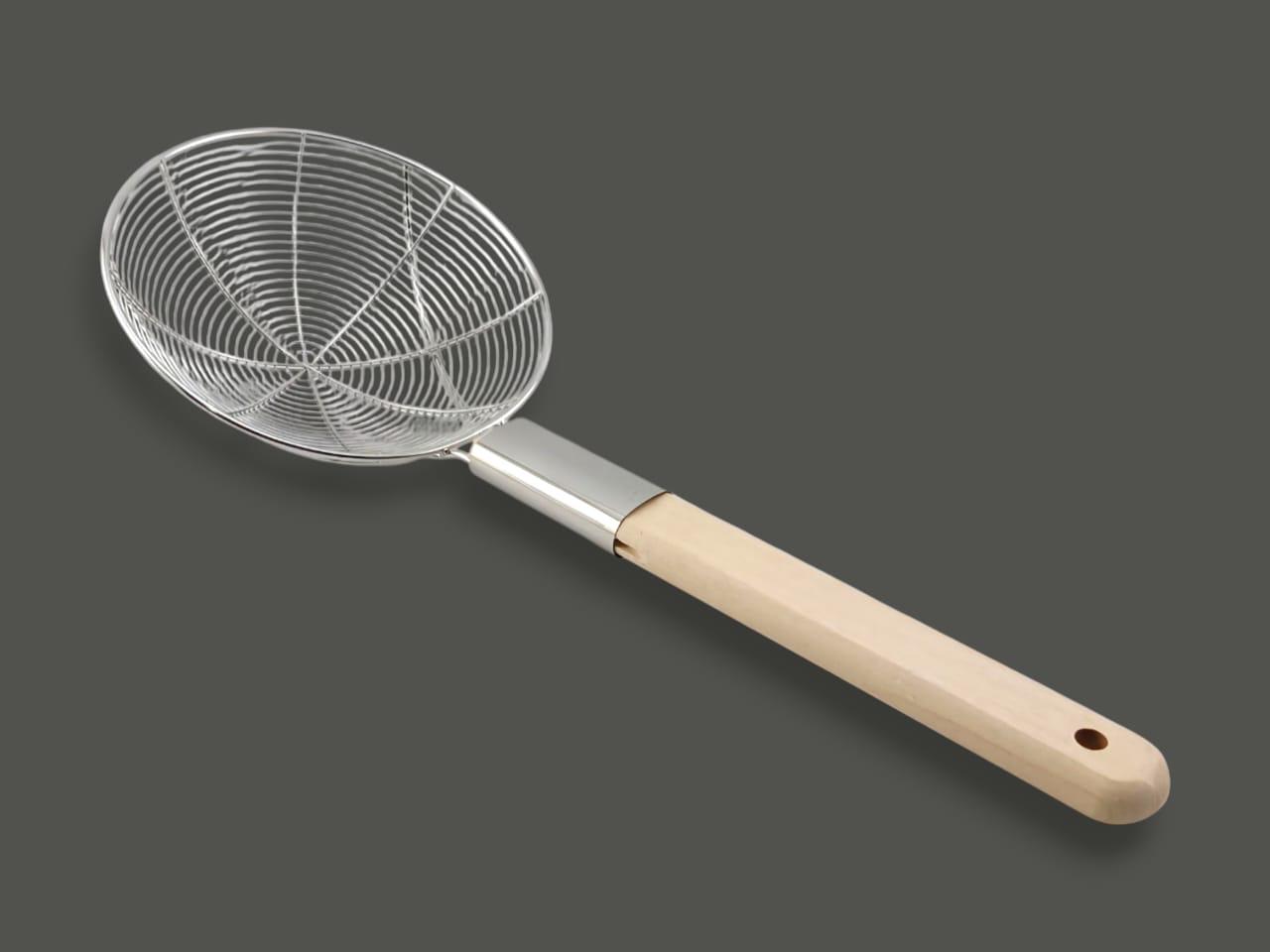 Master Fry Strainer With Wood Handle