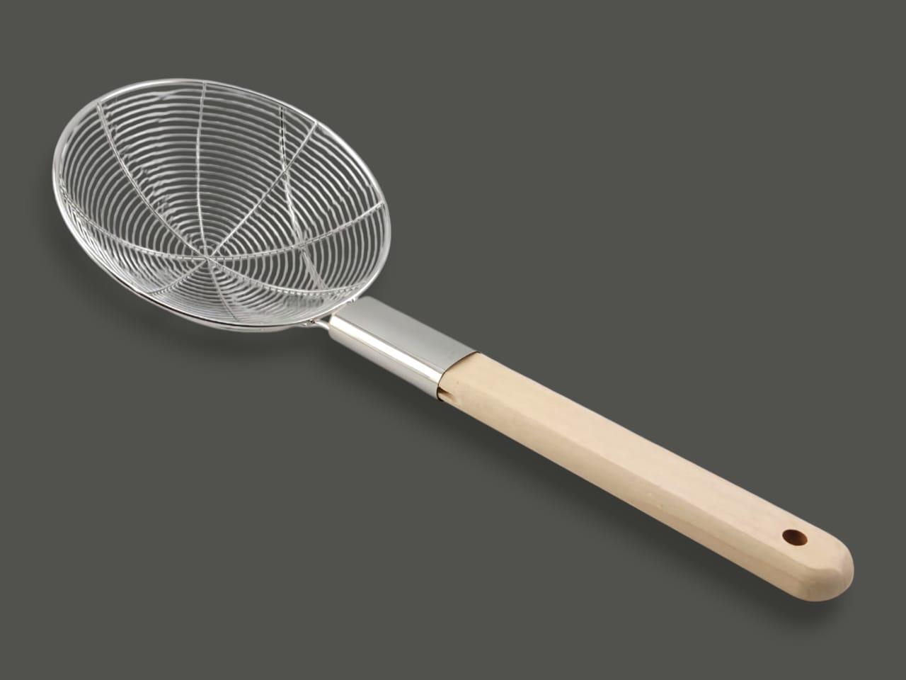 Master Fry Strainer With Wood Handle