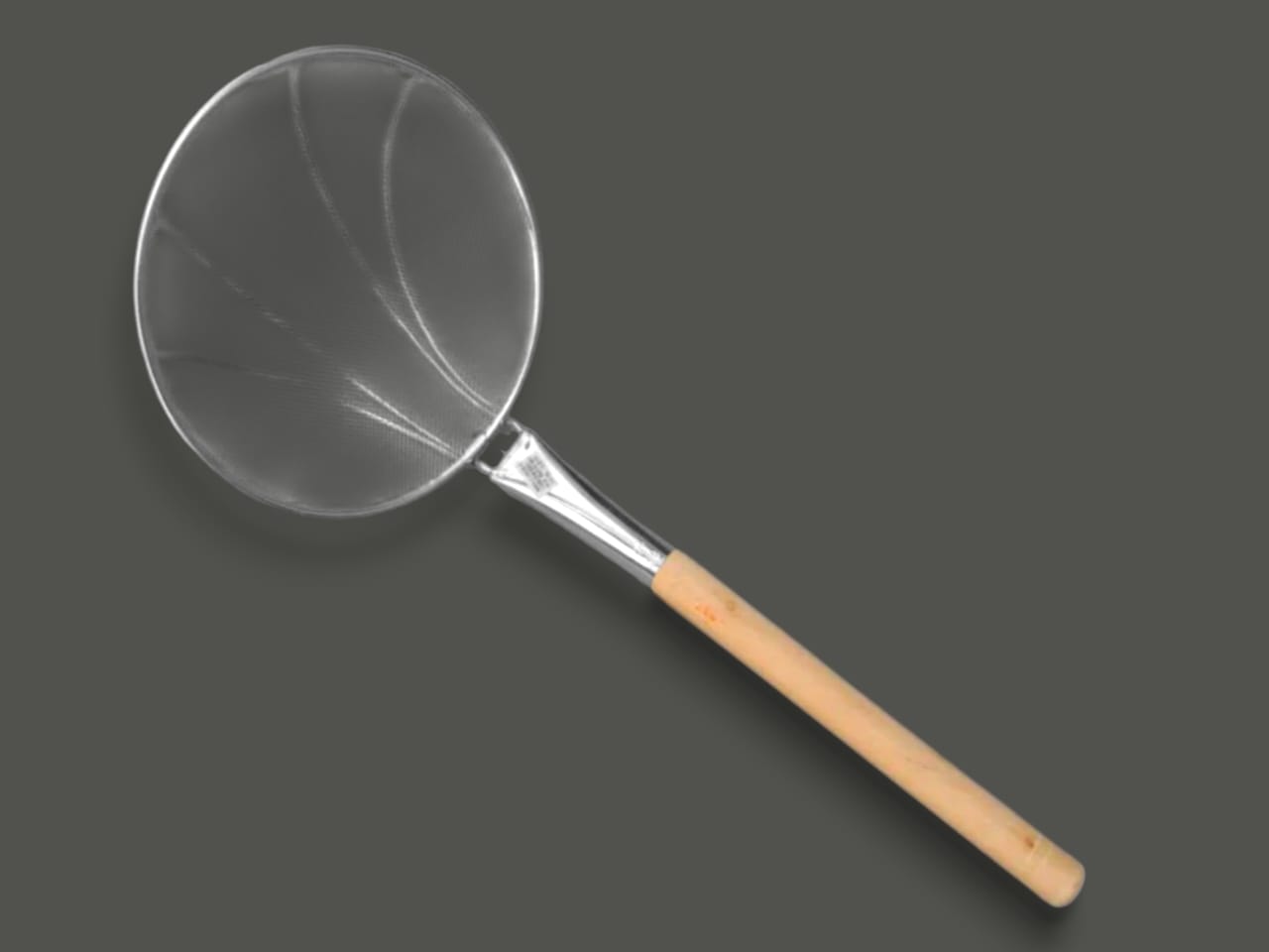 Master Fry Strainer With Wood Handle