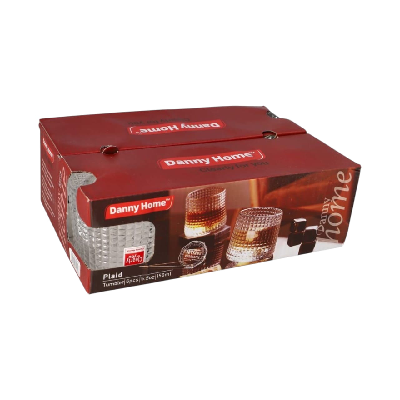 Danny Home Rotating Glass Set of 6-Pieces 150 ML