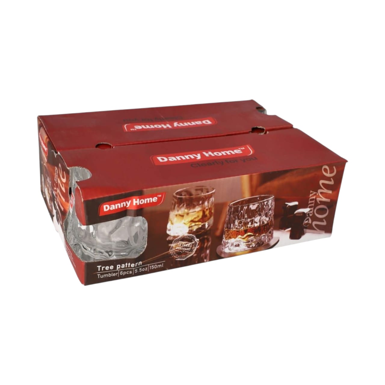 Danny Home Rotating Glass Set of 6-Pieces 150 ML