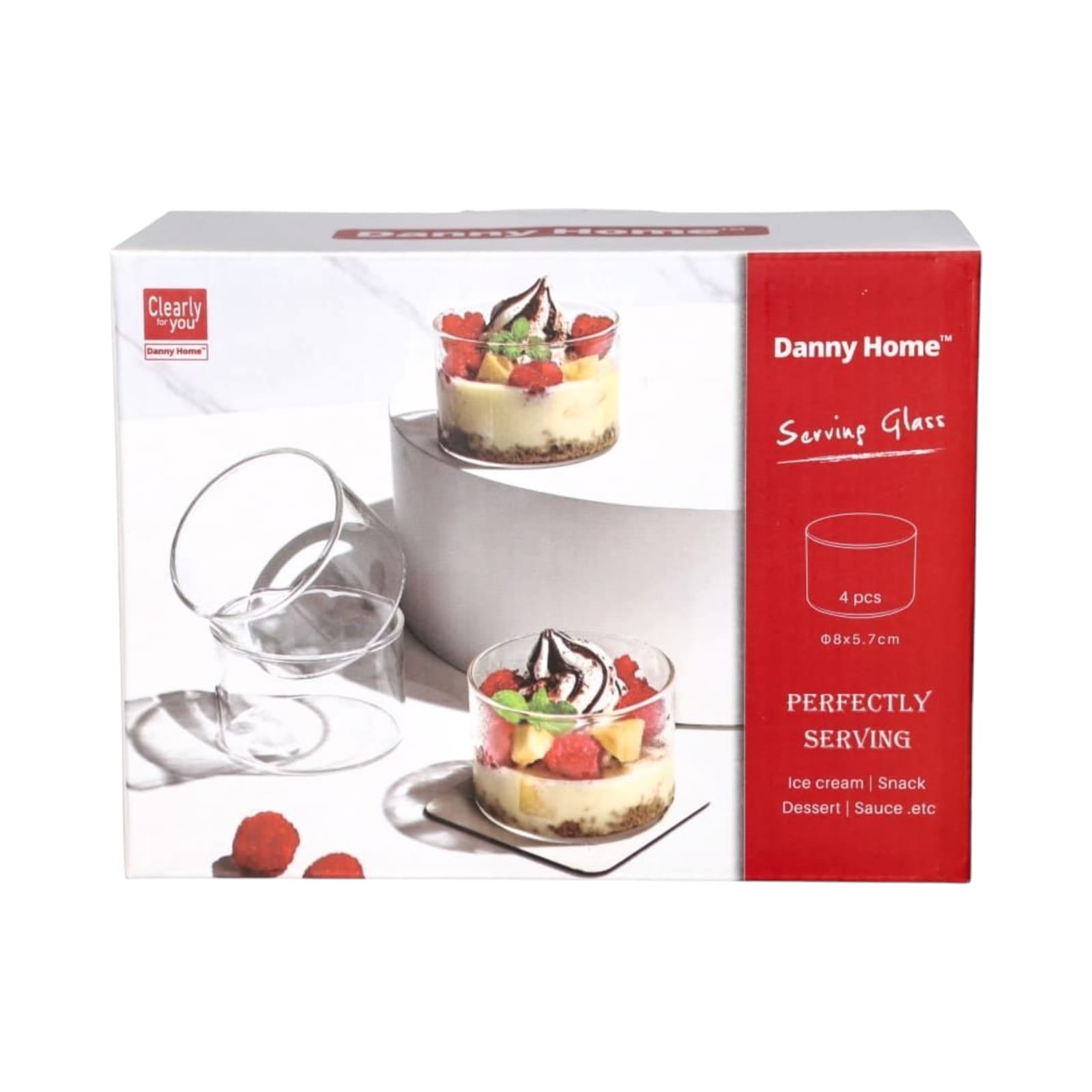 4-Piece Danny Home Ice Cream Bowl Set