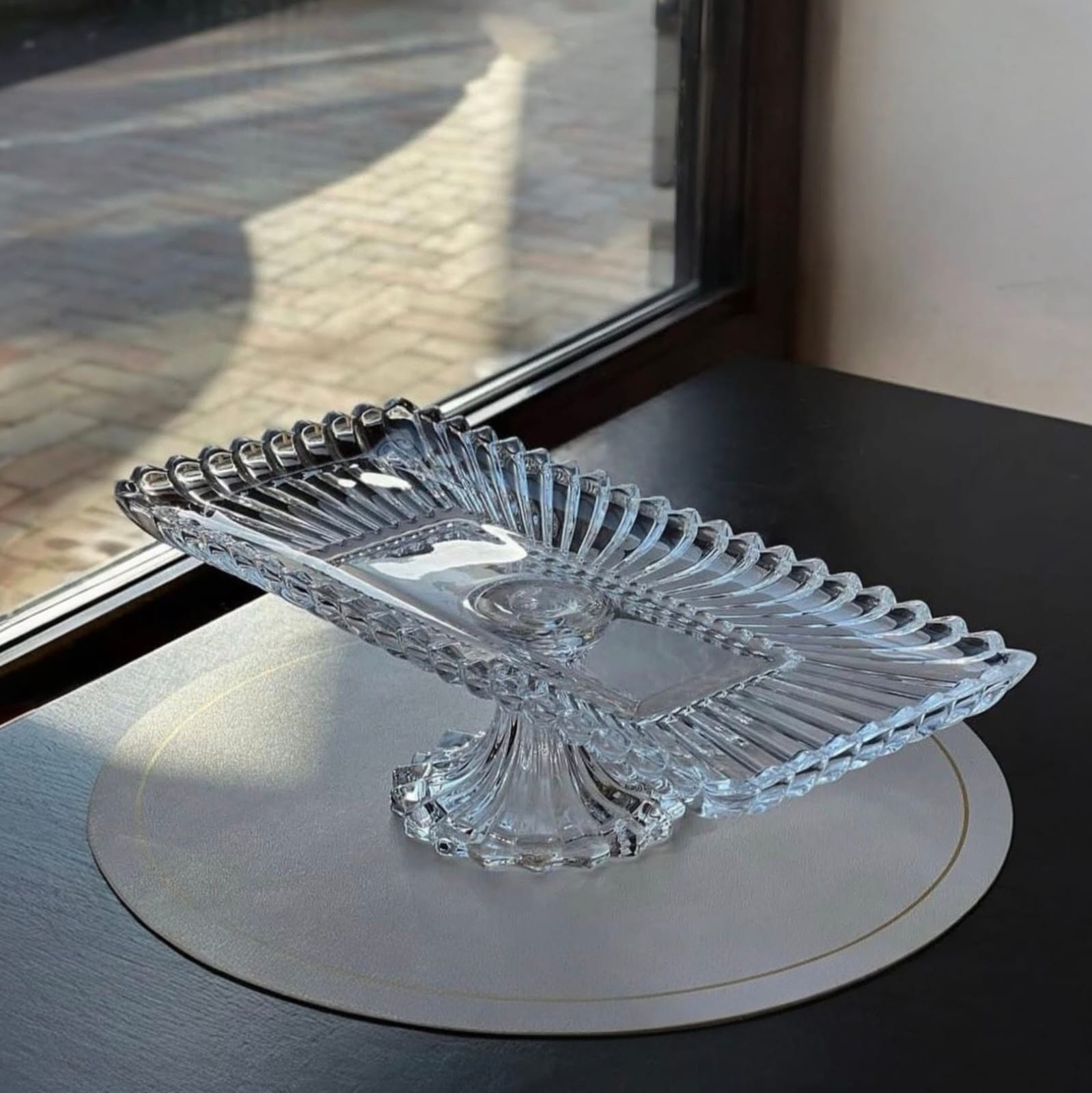 Danny Home Glass Serving Platter 15"