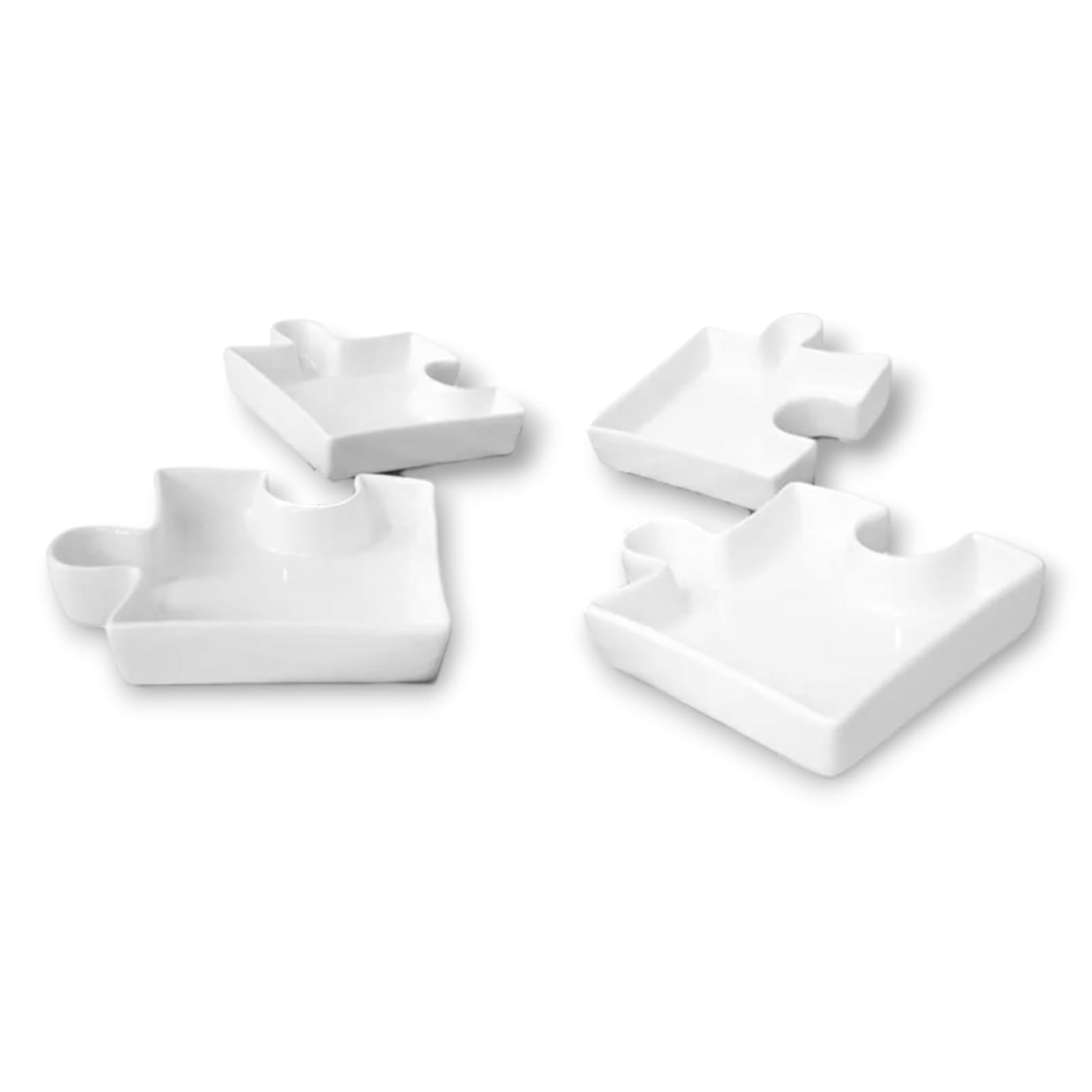 4-Portion Ceramic Puzzle Dish