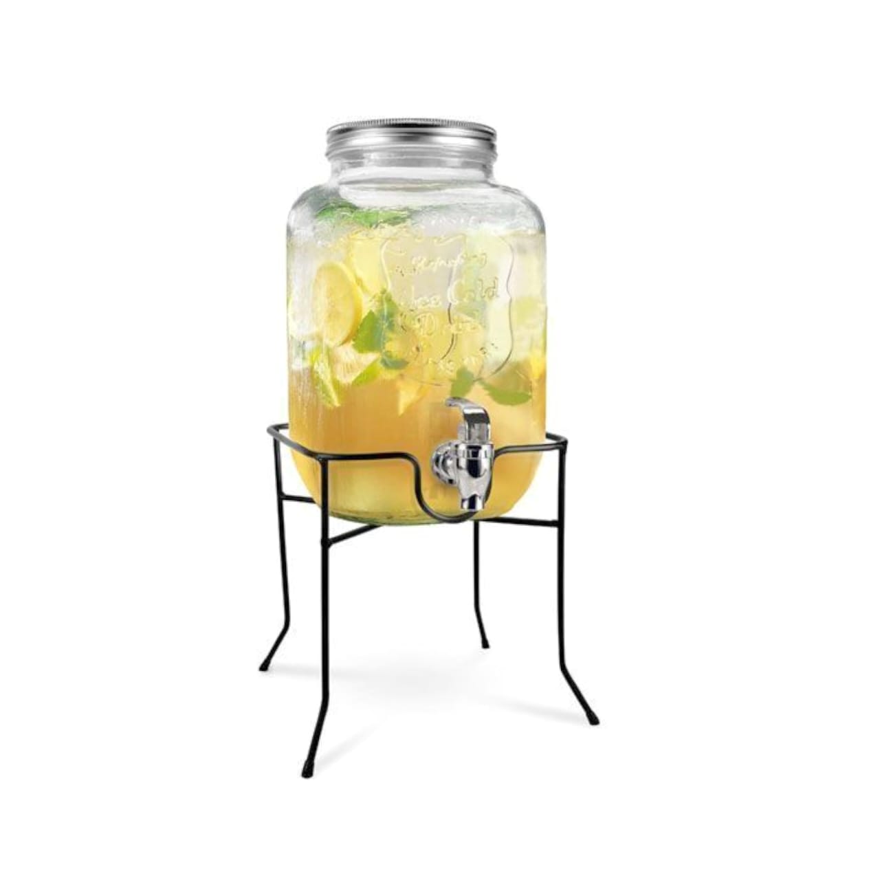 Danny Home Silver 4-Litre Beverage Dispenser With Stand